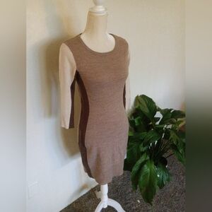 BCX Tri Color Brown Sweater Dress.